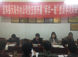 天泉供水公司黨支部開展“兩學(xué)一做”黨員學(xué)習(xí)大會