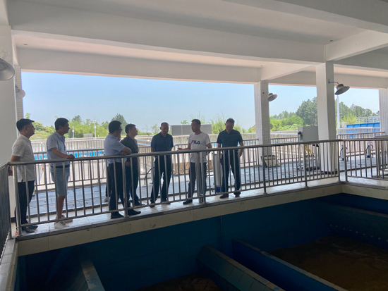 市住建局領導調研五水廠生產(chǎn)、建設情況