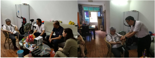 集團(tuán)公司黨委書記、董事長(zhǎng)周燕賓一行慰問 戰(zhàn)斗英雄陳紹光