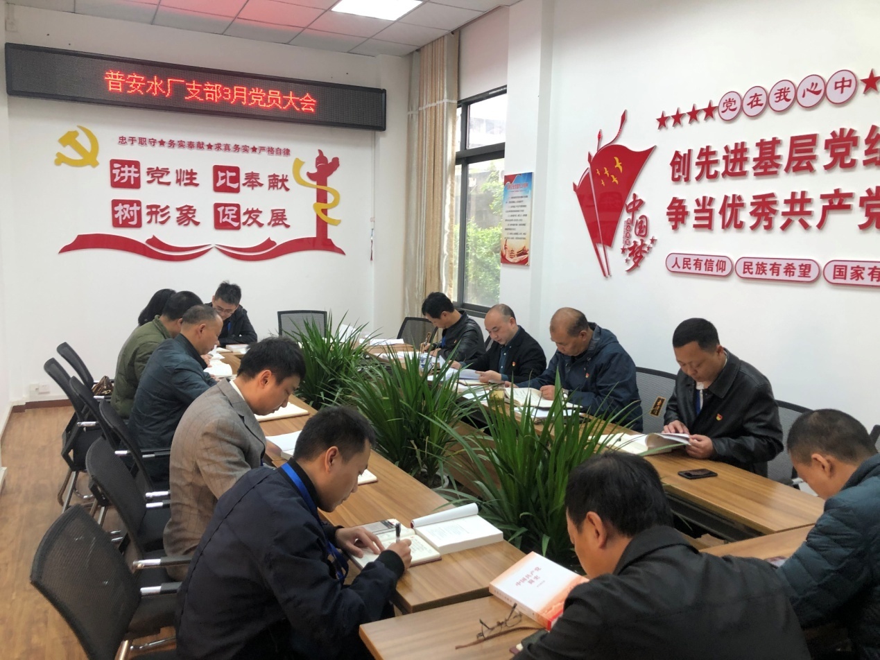 普安水廠支部召開(kāi)3月支部黨員大會(huì)