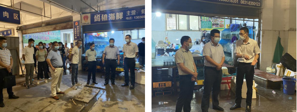 敘州區(qū)區(qū)委常委、副區(qū)長李政率隊(duì) 視察清源水務(wù)集團(tuán)投資公司金沙農(nóng)貿(mào)市場改